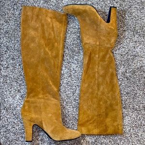 Rich Camel-Colored Suede Boots